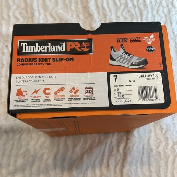 Timberland pro radius net slip on composite safe toe men’s sneaker size 7 new - Picture 9 of 9